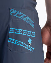 Board Shorts in Grey/ Pacific Blue
